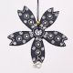 Handmade Wooden Flower Christmas Hanging for Home Decor - Green, Black, Red, Blue